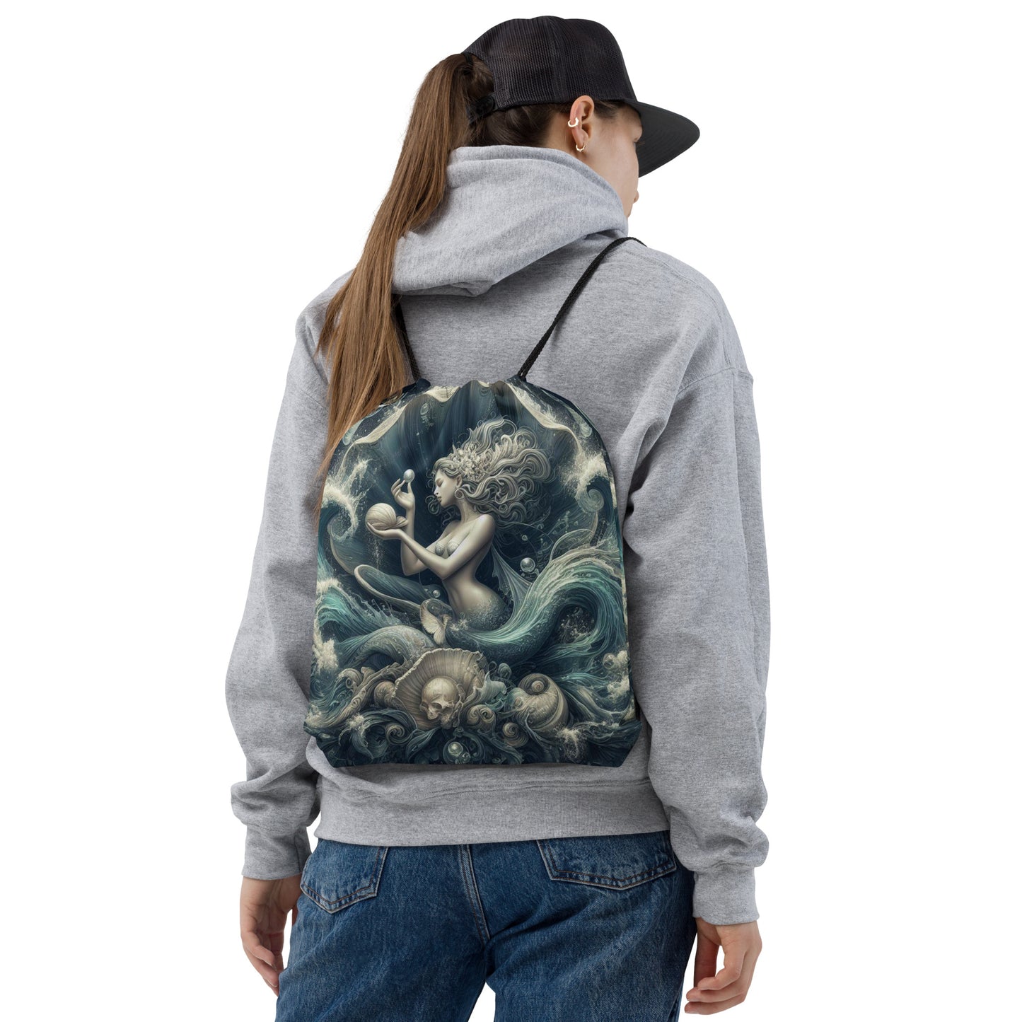 Majestic Mermaid Drawstring bag