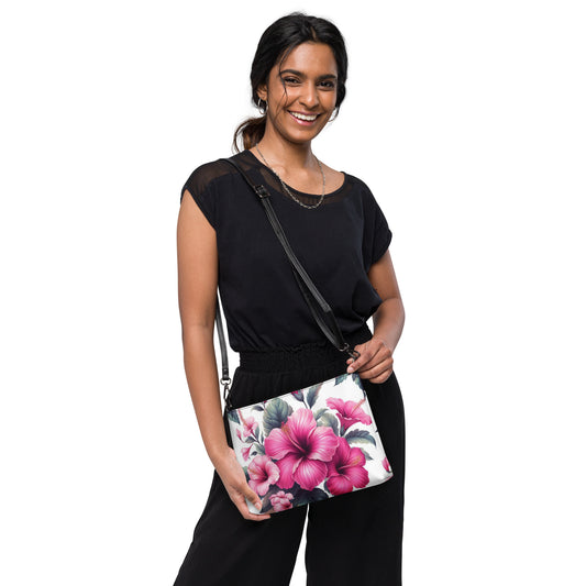 Pink Hibiscus Crossbody bag